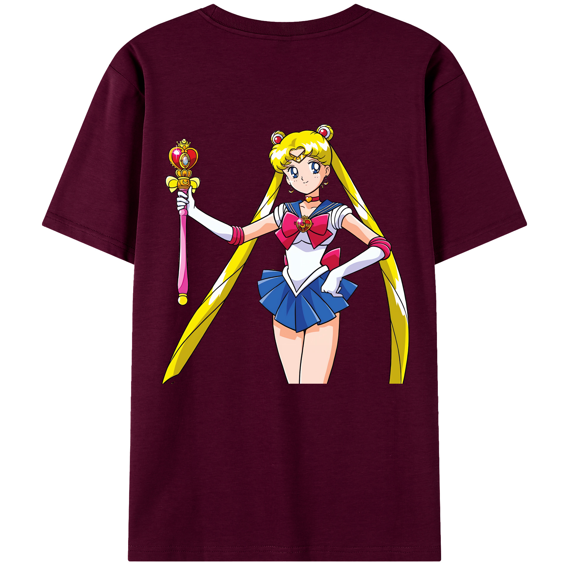（画像用） 美少女戦士セーラームーン 月野 うさぎ つきの うさぎ Sailor Moon Tsukino Usagi レディース半袖Tシャツ(バックプリント)